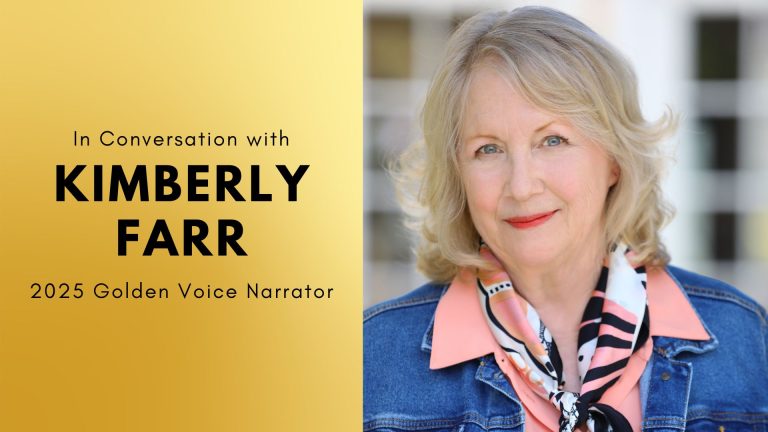 Promotional image of Kimberly Farr, 2025 Golden Voice Narrator.